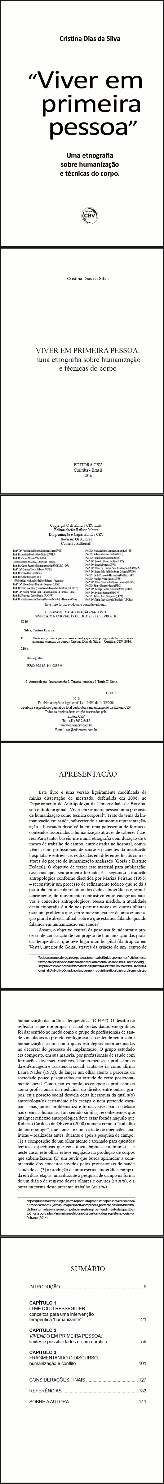 VIVER EM PRIMEIRA PESSOA:<br>uma etnografia sobre humanização e técnicas do corpo